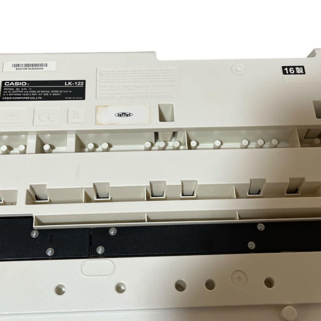 CASIO LK-122 光ナビ 電子キーボード マイク譜面台付