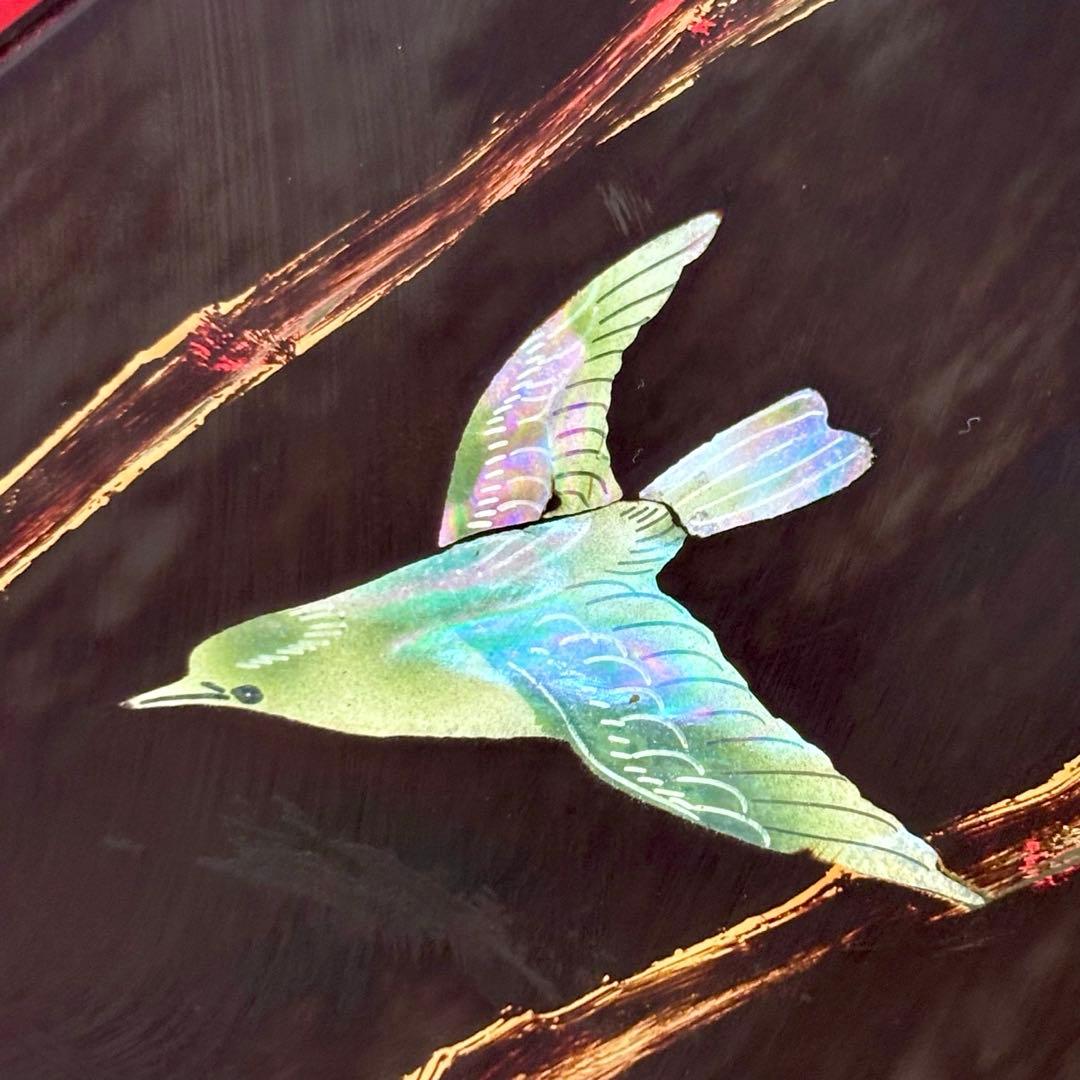 中国 円卓 ローテーブル 花鳥図 直径93cm 座卓 アジアン家具 和室