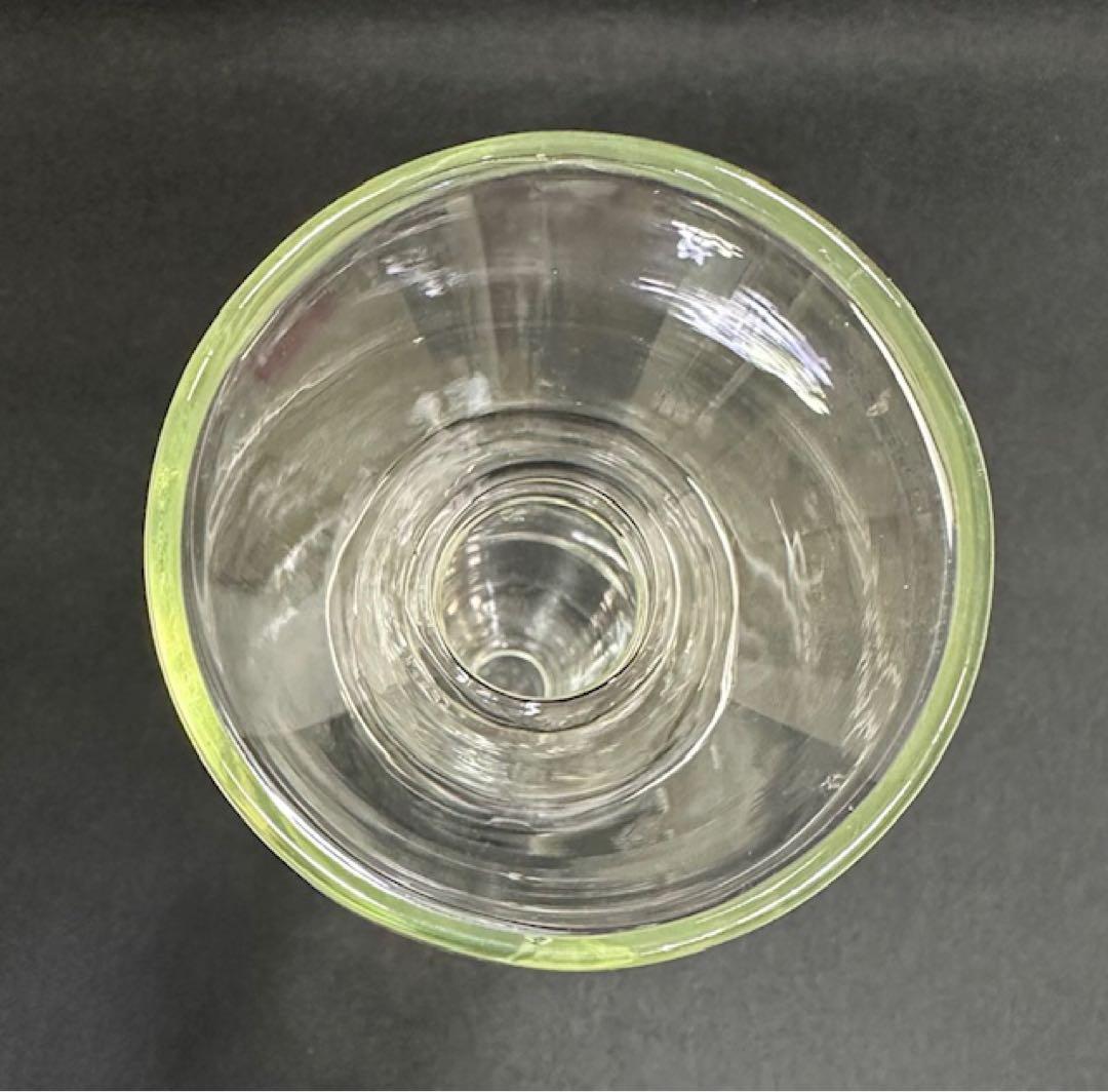 花瓶/透明ガラス工芸品/重量440g