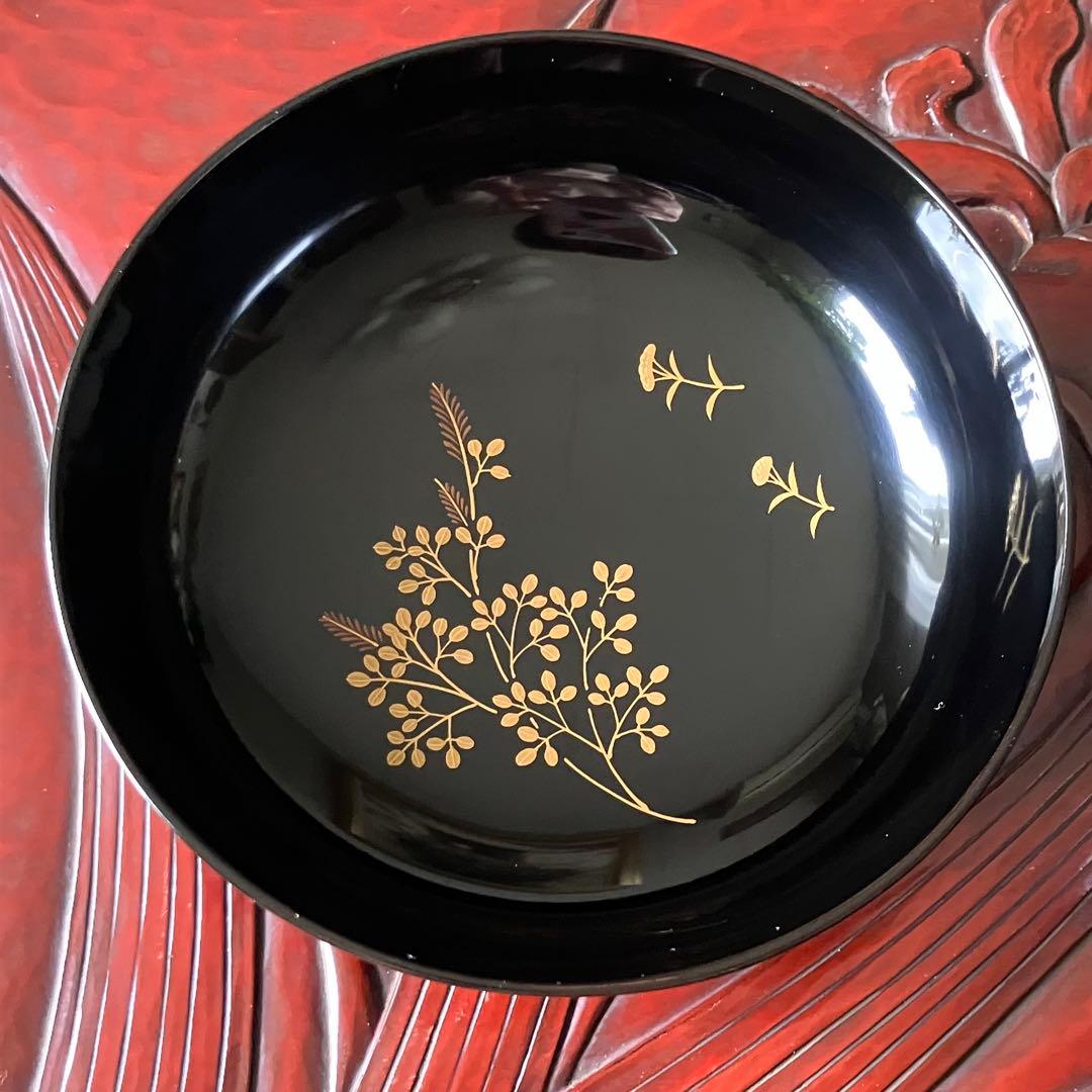 京漆器 煮物椀 鈴木雅也作 四季草花 不二煮物椀 五客