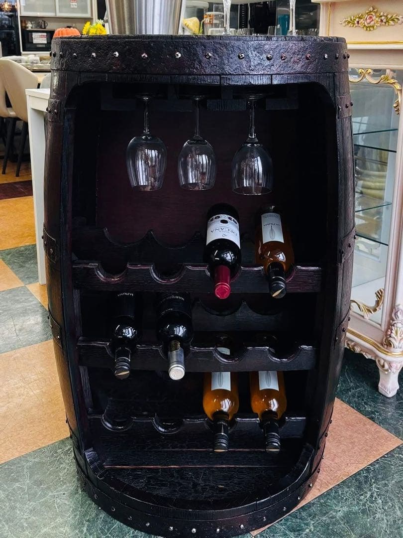 樽型木製ワインラック