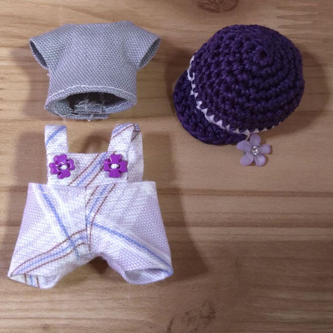 ★メル42489★　ぷちリカちゃん トップス＆サロペット＆帽子 4セット