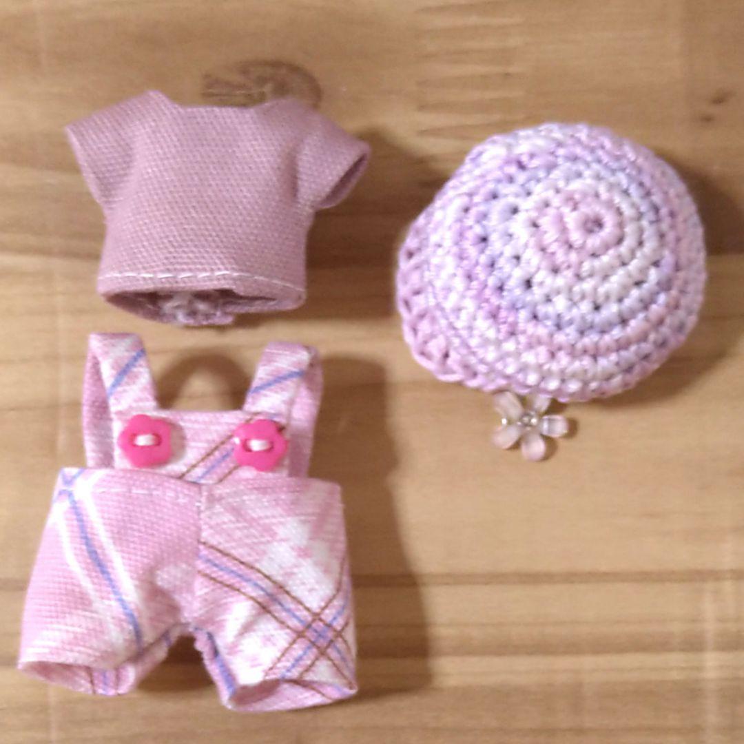 ★メル42489★　ぷちリカちゃん トップス＆サロペット＆帽子 4セット