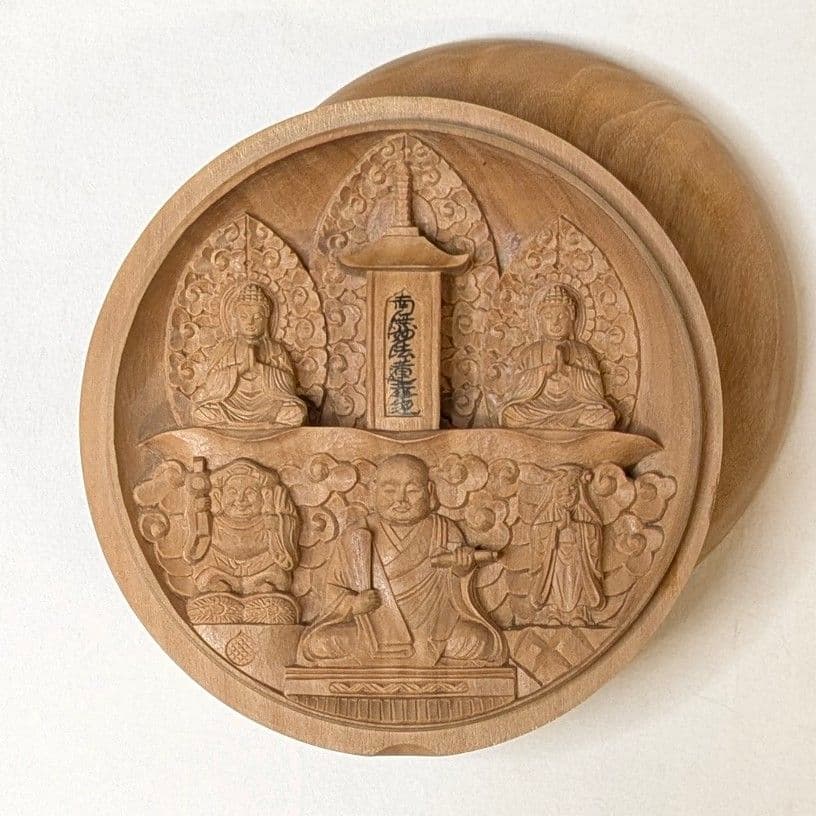 【フォロー割・新品】 香合仏　日蓮宗　白檀　仏龕　懐中仏　日蓮　仏像