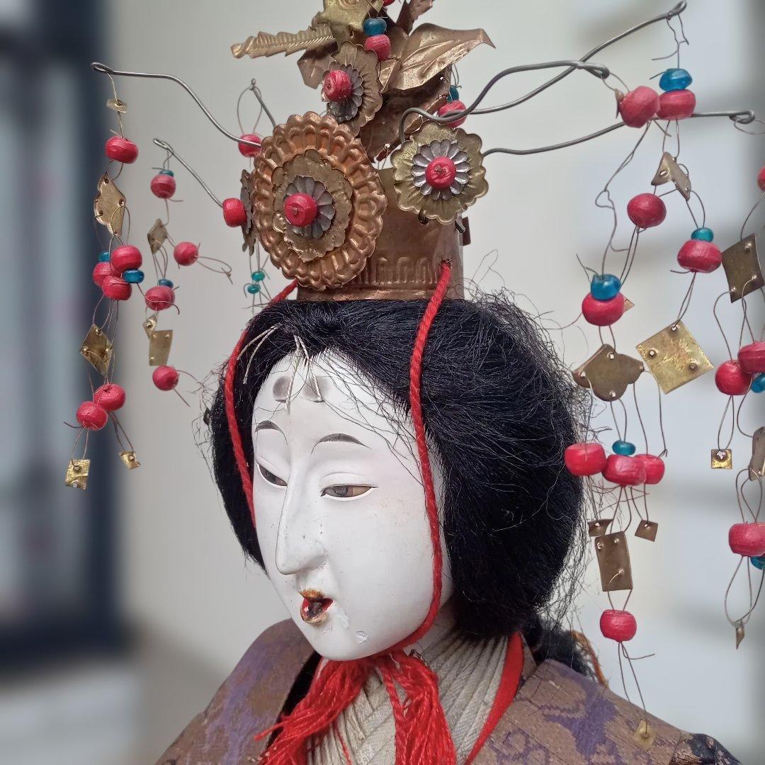 アンティーク１００年 明治大正期 特大！ 親王飾りお雛様②　享保雛　古今雛