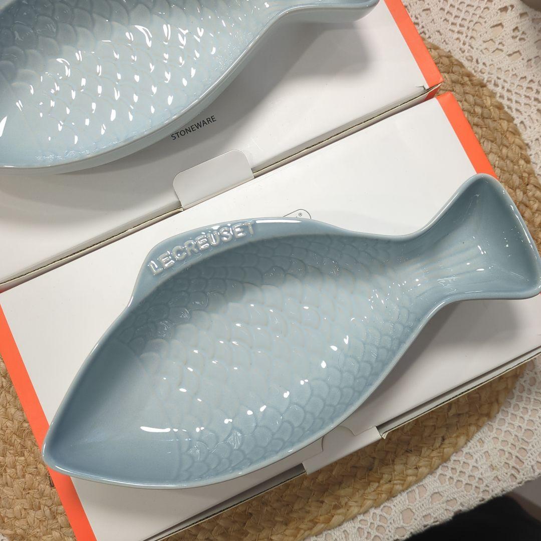 LE CREUSET 魚型皿 2枚セット ブルー