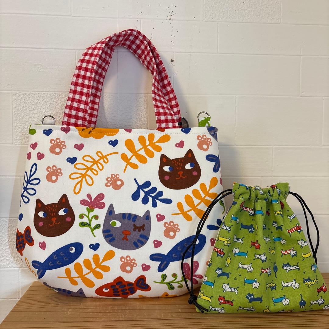 スペシャルセット　SALE パッチワーク　トートバッグ　巾着　人気　ハンドメイド