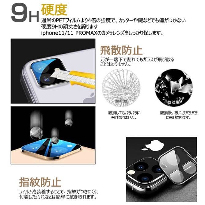 即日発送✨iPhone12 対応✨ カメラカバー レンズ保護 ガラスフィルム