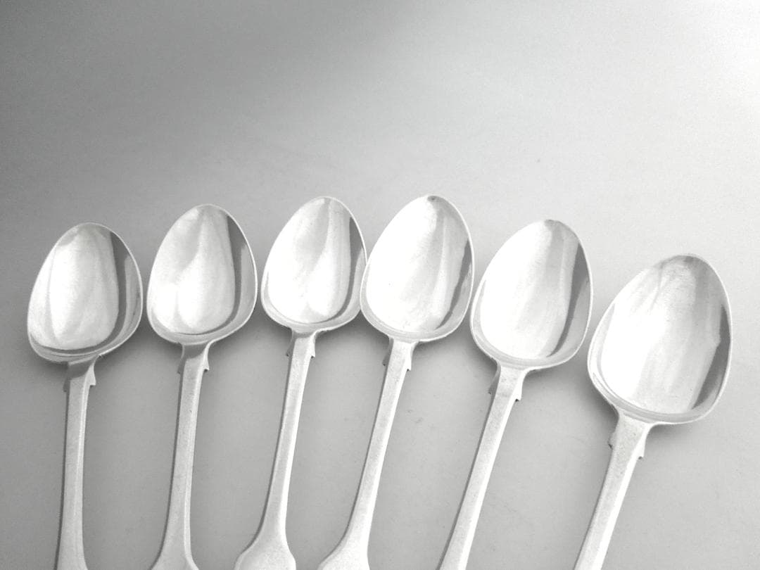 イギリス　スターリングシルバースプーン6本　純銀