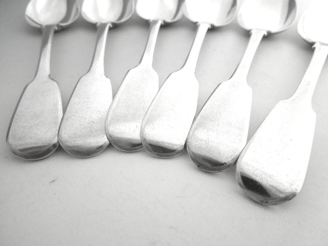 イギリス　スターリングシルバースプーン6本　純銀