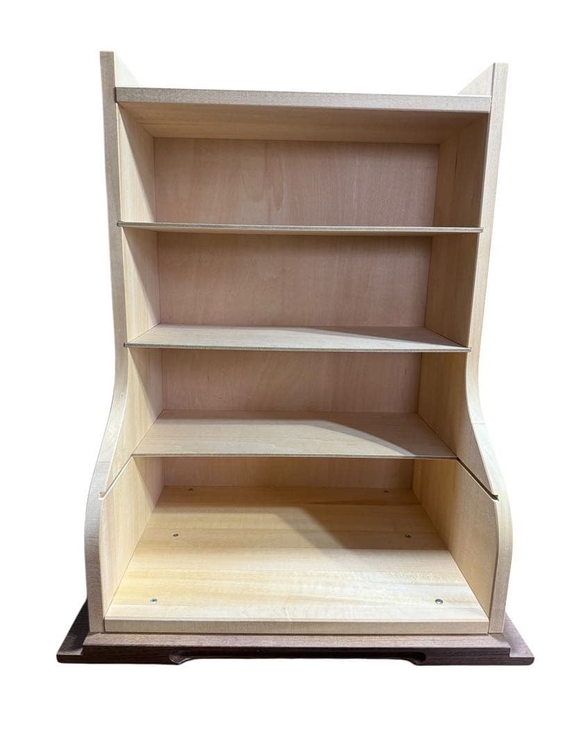 KZ058 カリモク　3段デスクワゴン　鍵付き　キャスター5輪