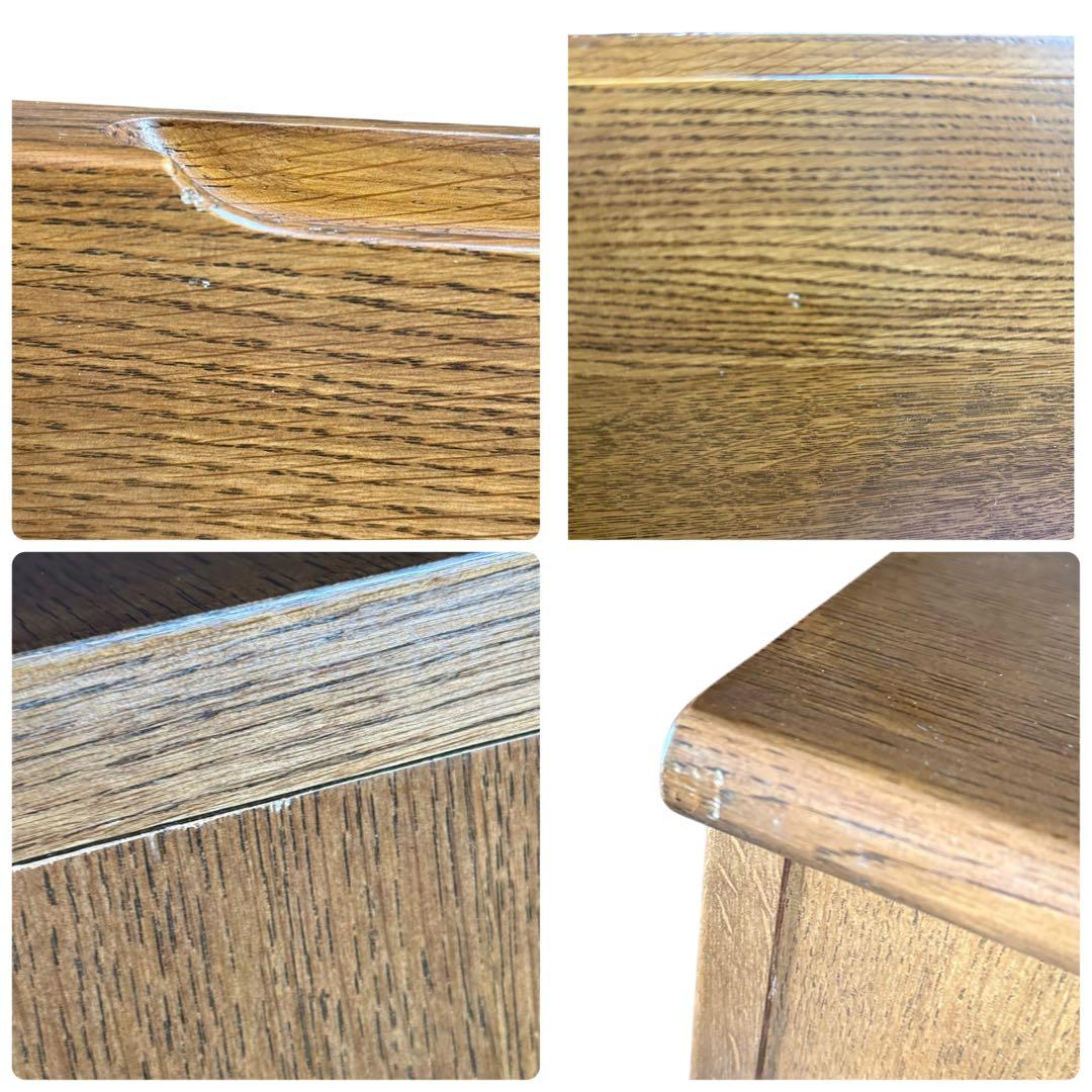 KZ058 カリモク　3段デスクワゴン　鍵付き　キャスター5輪