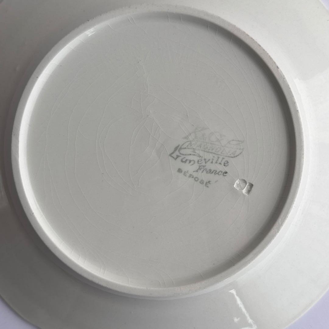 フランスアンティーク　luneville リュネヴィル　ディナー皿　木蓮