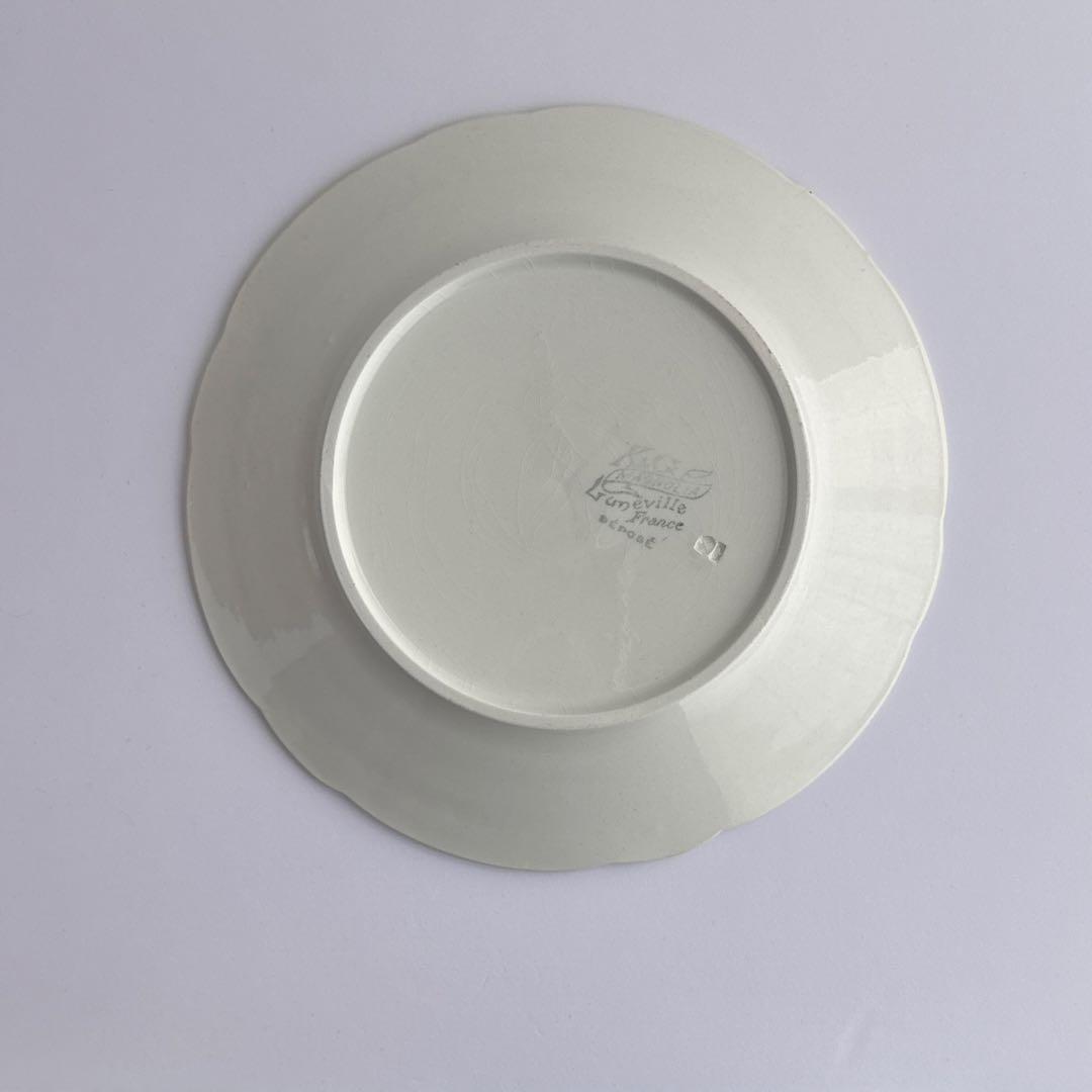 フランスアンティーク　luneville リュネヴィル　ディナー皿　木蓮