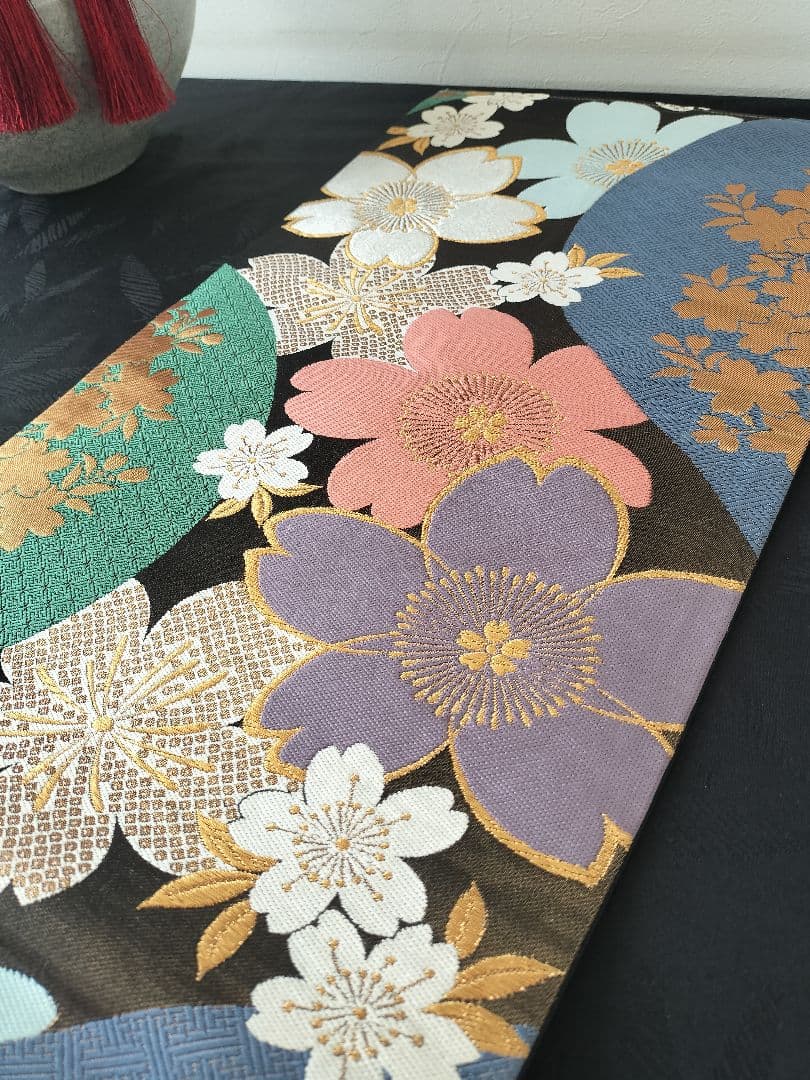 A970★逸品‼️豪華刺繍‼️お祝い‼️テーブルランナー2m19cm