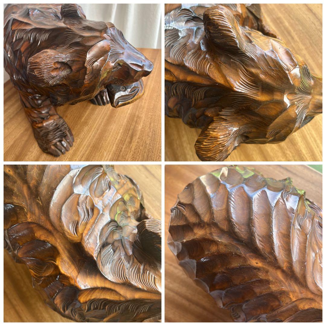 特大！！木彫り 熊 置物 50年物 ビンテージ アンティーク 民芸品