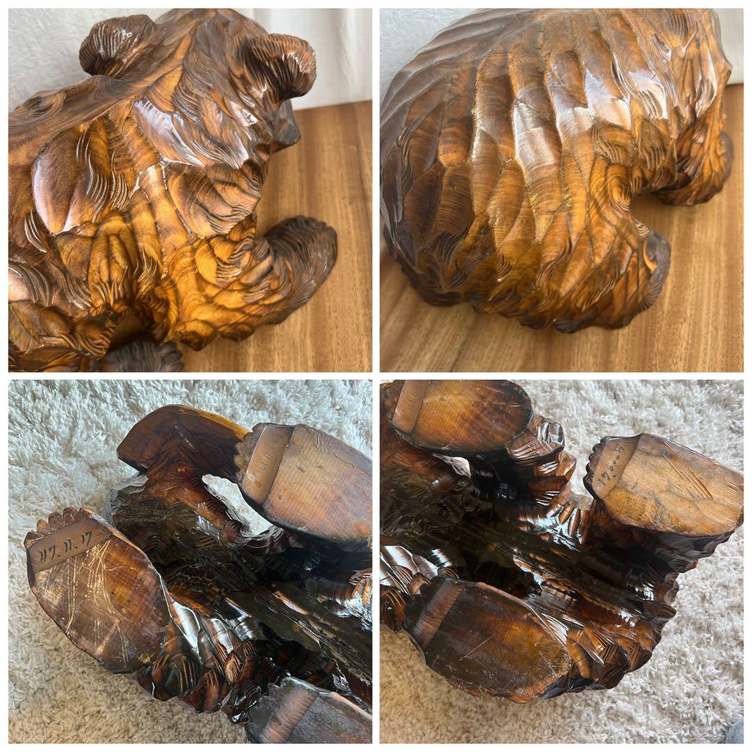 特大！！木彫り 熊 置物 50年物 ビンテージ アンティーク 民芸品