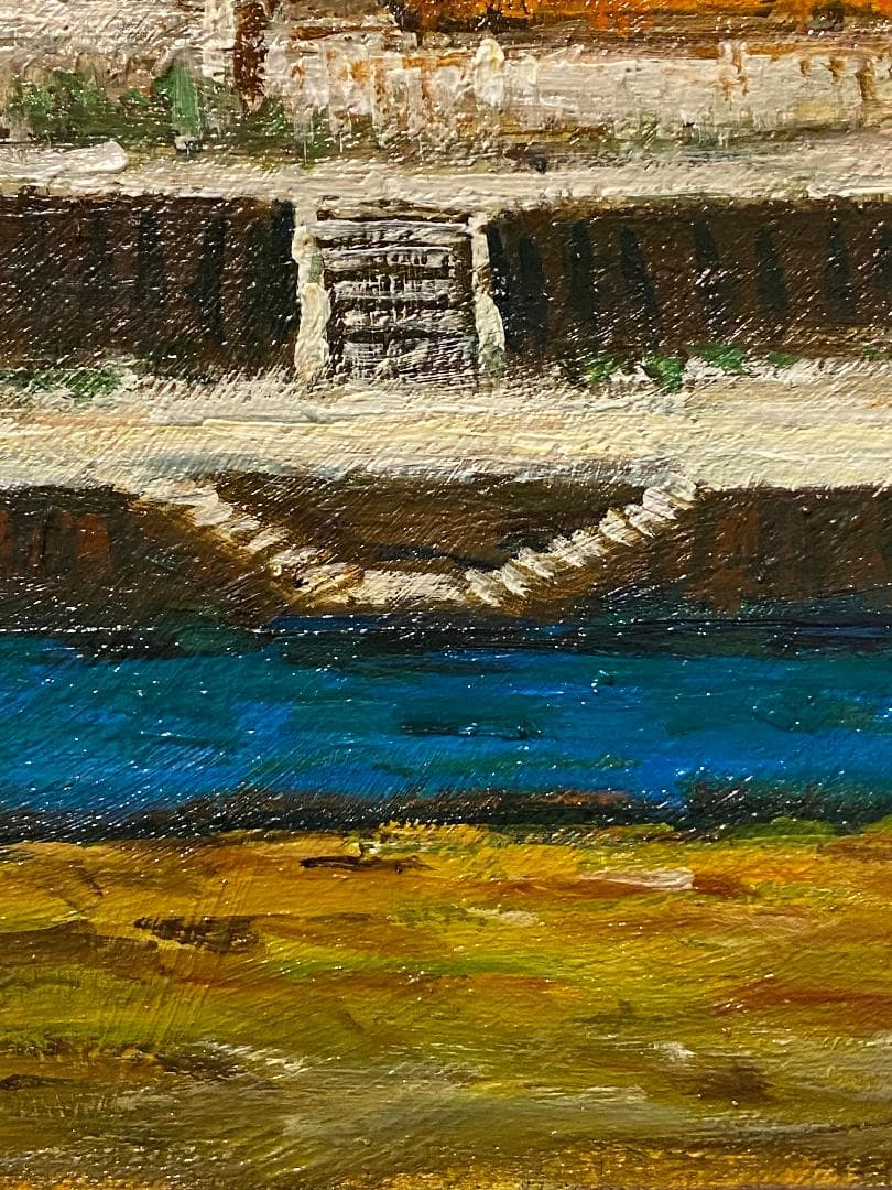 「真作」中谷忠弘「ローマ」風景画　油彩画　額装　サイン有り　F6号