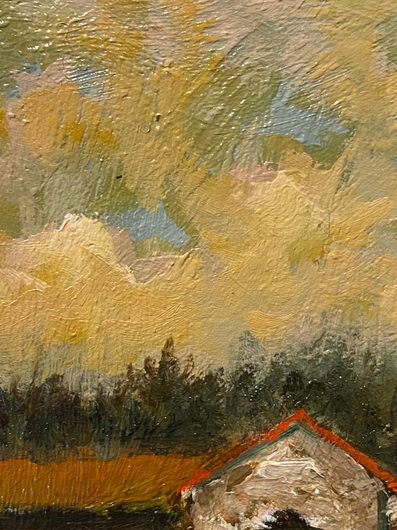 「真作」中谷忠弘「ローマ」風景画　油彩画　額装　サイン有り　F6号