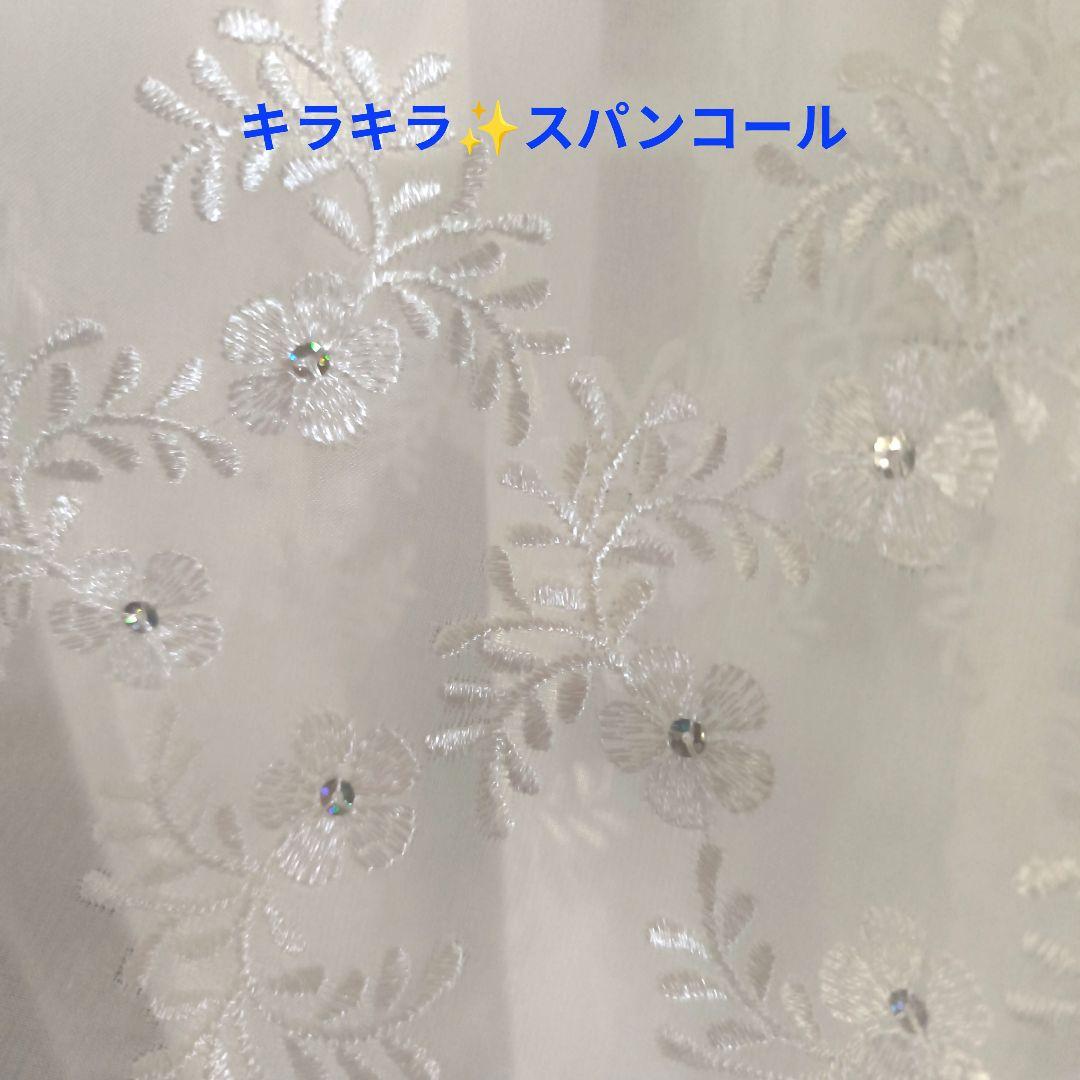 カフェカーテン【ピコ様オーダー品　　スパンコールスカラップレース　のれんダブル】