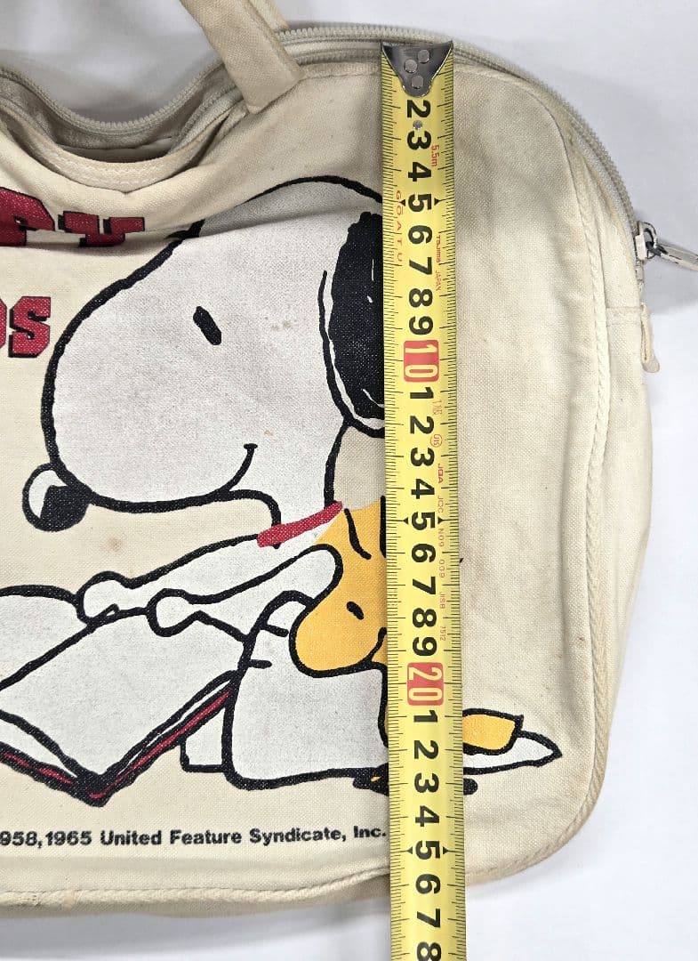 希少70s-80s スヌーピー ブリーフケース キャンバスバッグ PEANUTS
