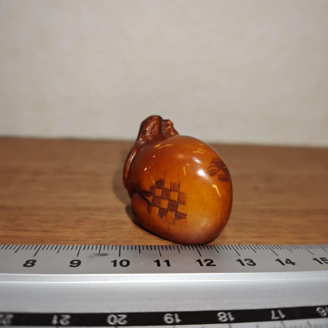 時代提物 仏教美術 天然素材 在銘【達磨様】高さ約3.1cm重さ32ｇ☆縁起物☆