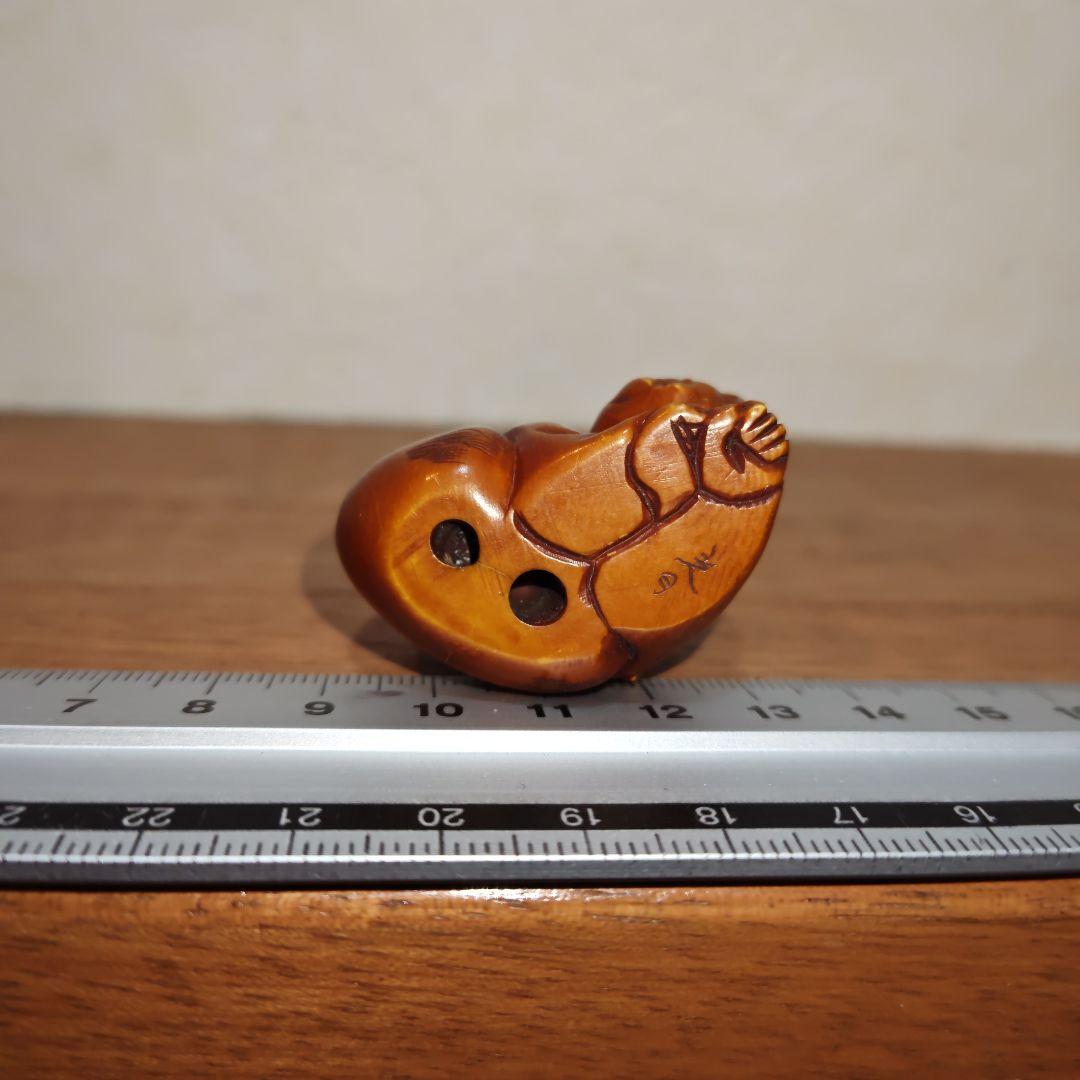 時代提物 仏教美術 天然素材 在銘【達磨様】高さ約3.1cm重さ32ｇ☆縁起物☆