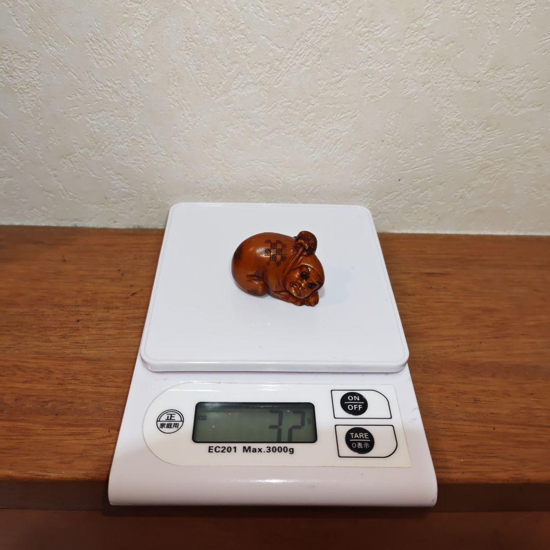 時代提物 仏教美術 天然素材 在銘【達磨様】高さ約3.1cm重さ32ｇ☆縁起物☆