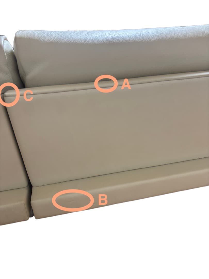 Matteo Grassi イタリア製 本革 カウチソファ/コーナーソファ