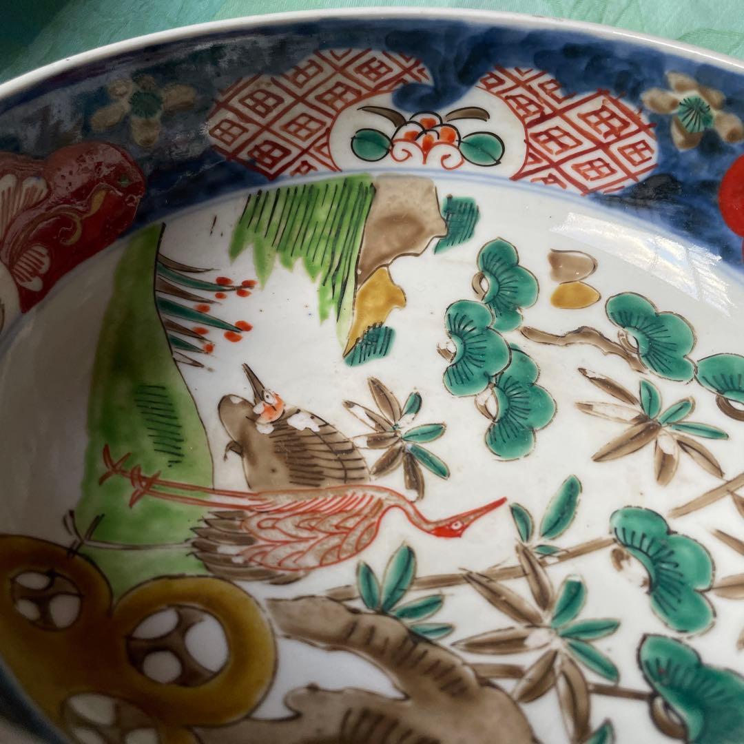 幕末明治　伊万里焼　色絵　2組　深鉢