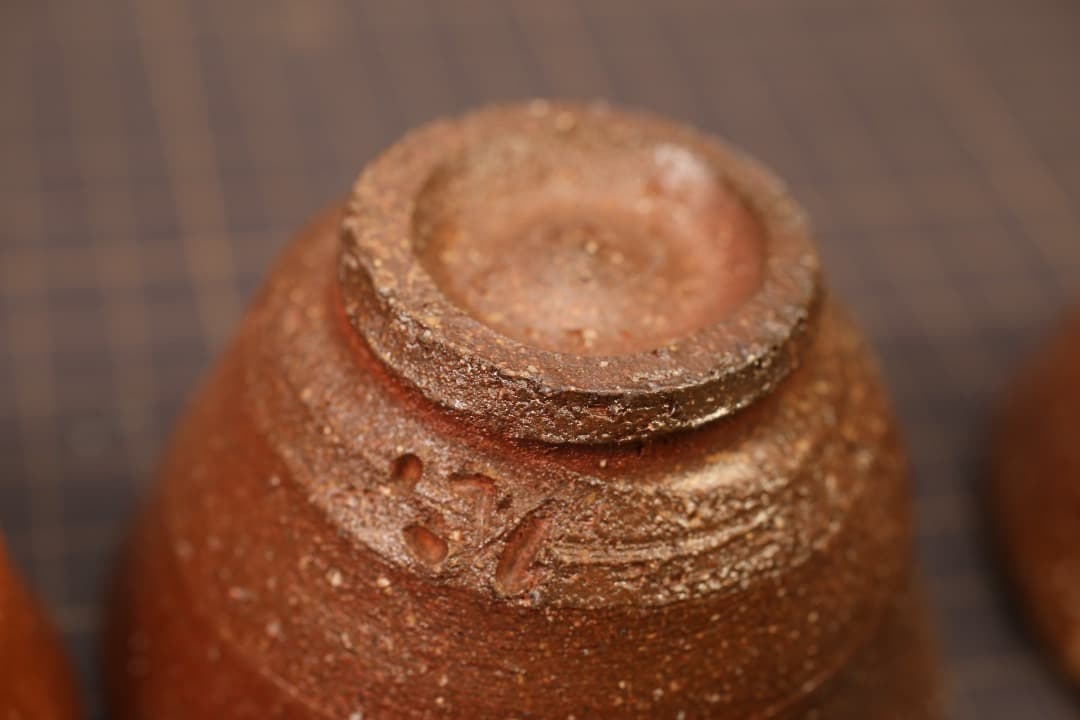 【即購入可】備前焼／ぐい呑み／７点まとめて／酒器／猪口／工芸／骨董／古美術／古玩