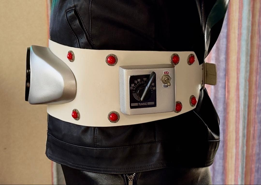 仮面ライダー旧1号　本革変身ベルト　ベルトタイフーン＆真紅のマフラー