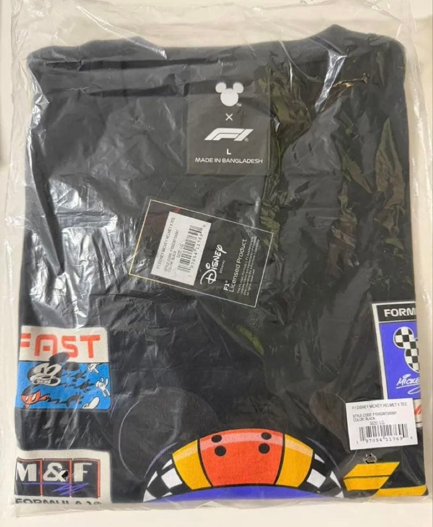 新品 F1 コラボ Tシャツ MICKEY 鈴鹿 ミッキーブラック L