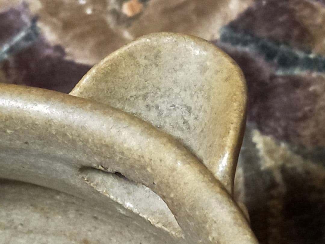 ♥とても古い　絵唐津　片口　水指　桐箱付き　古玩　骨董品