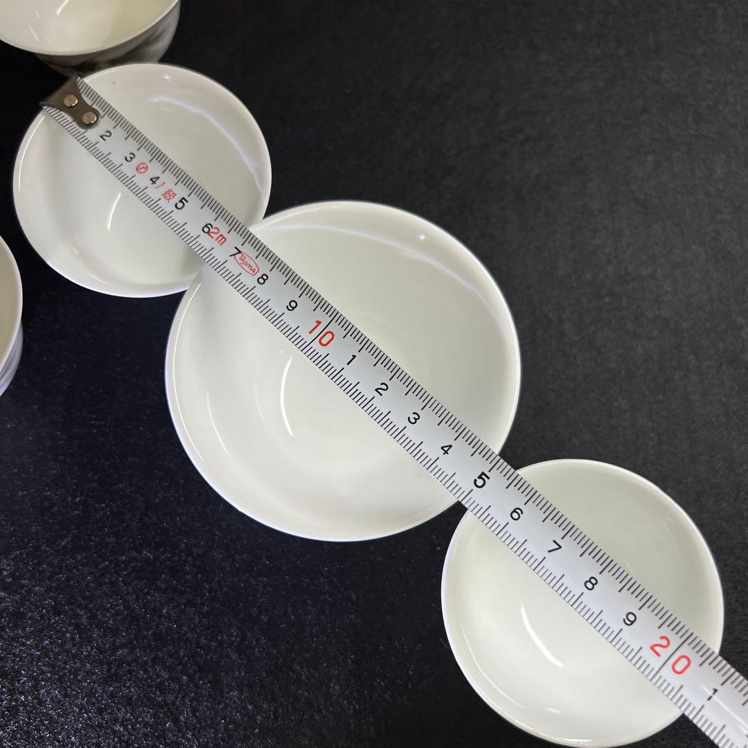 中国美術　粉彩煎茶碗6客　口径8.6/6.8/6.3㎝　東Y8-0205☆2F