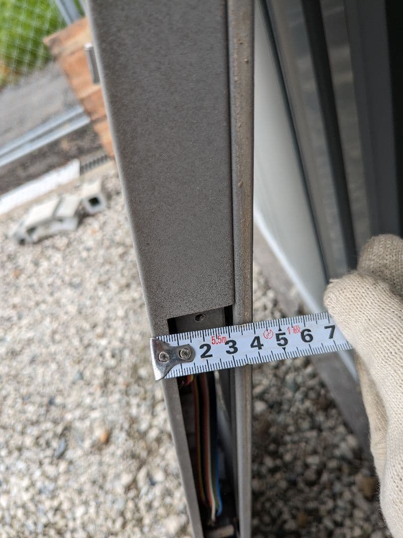 スチール扉 丁番つき 通電金具 DIY 小屋 倉庫などに 引取歓迎 愛知西部