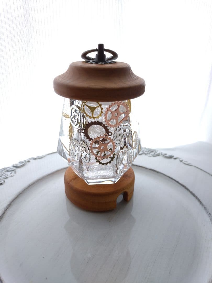 ハーバリウムランタン(歯車、六角)