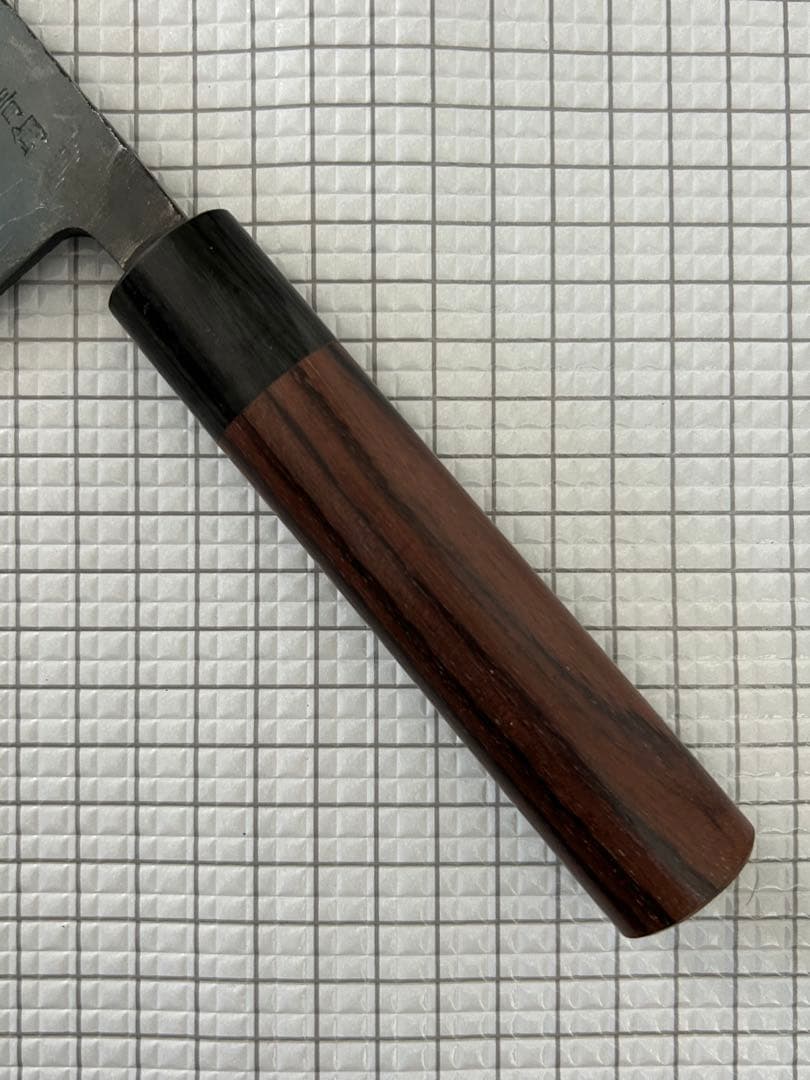 仙助 包丁 菜切 菜切包丁 165mm 安来鋼青紙２号 紫檀シノギ柄 ②