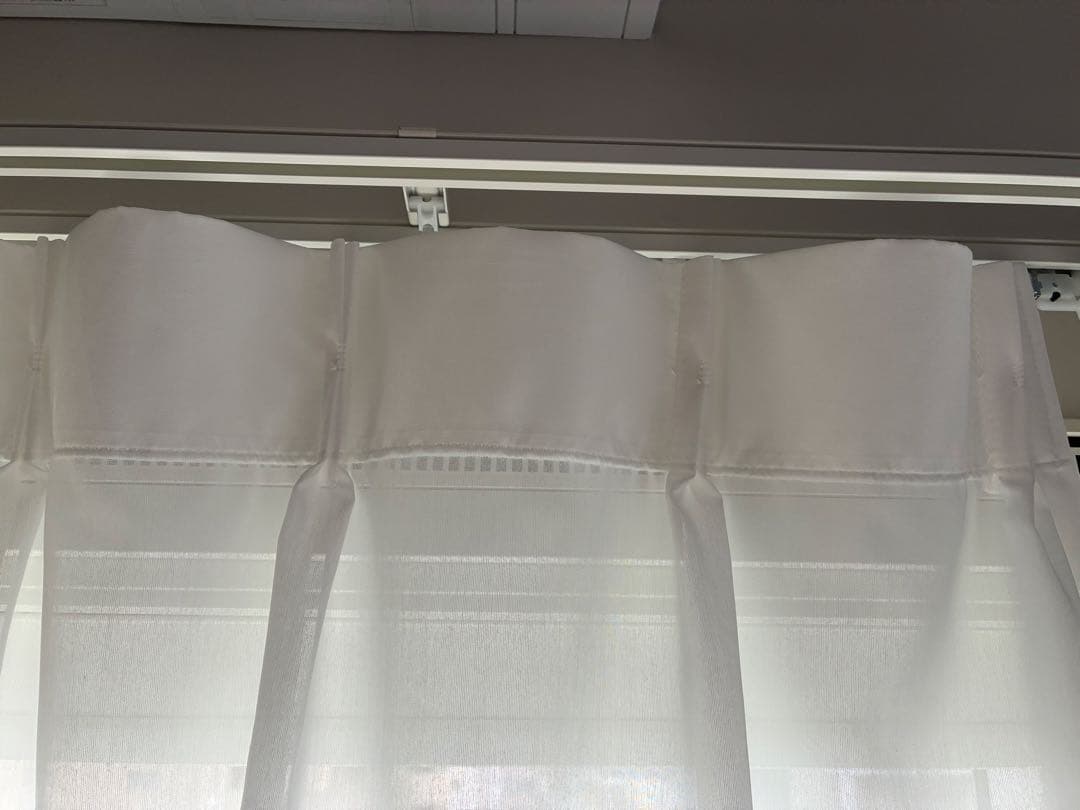 美品・最終値下⭐︎unicoレースカーテン 遮熱/遮像/UV73%/洗濯OK白無地