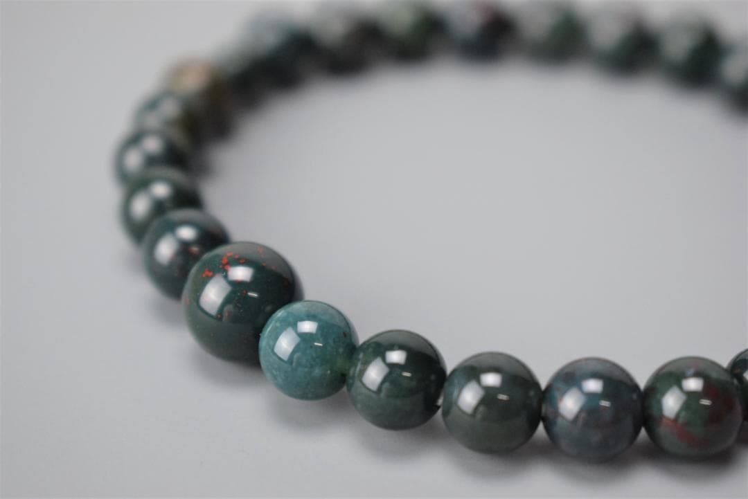 腕輪念珠　ブレスレット　ブラッドストーン　血石