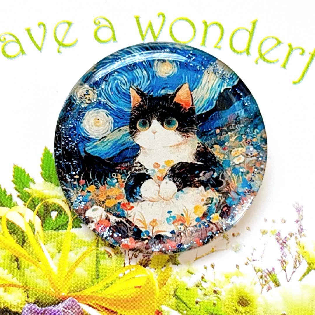 NO 374 レジン　ヘアゴム　ブローチ　ハンドメイド　猫ちゃん