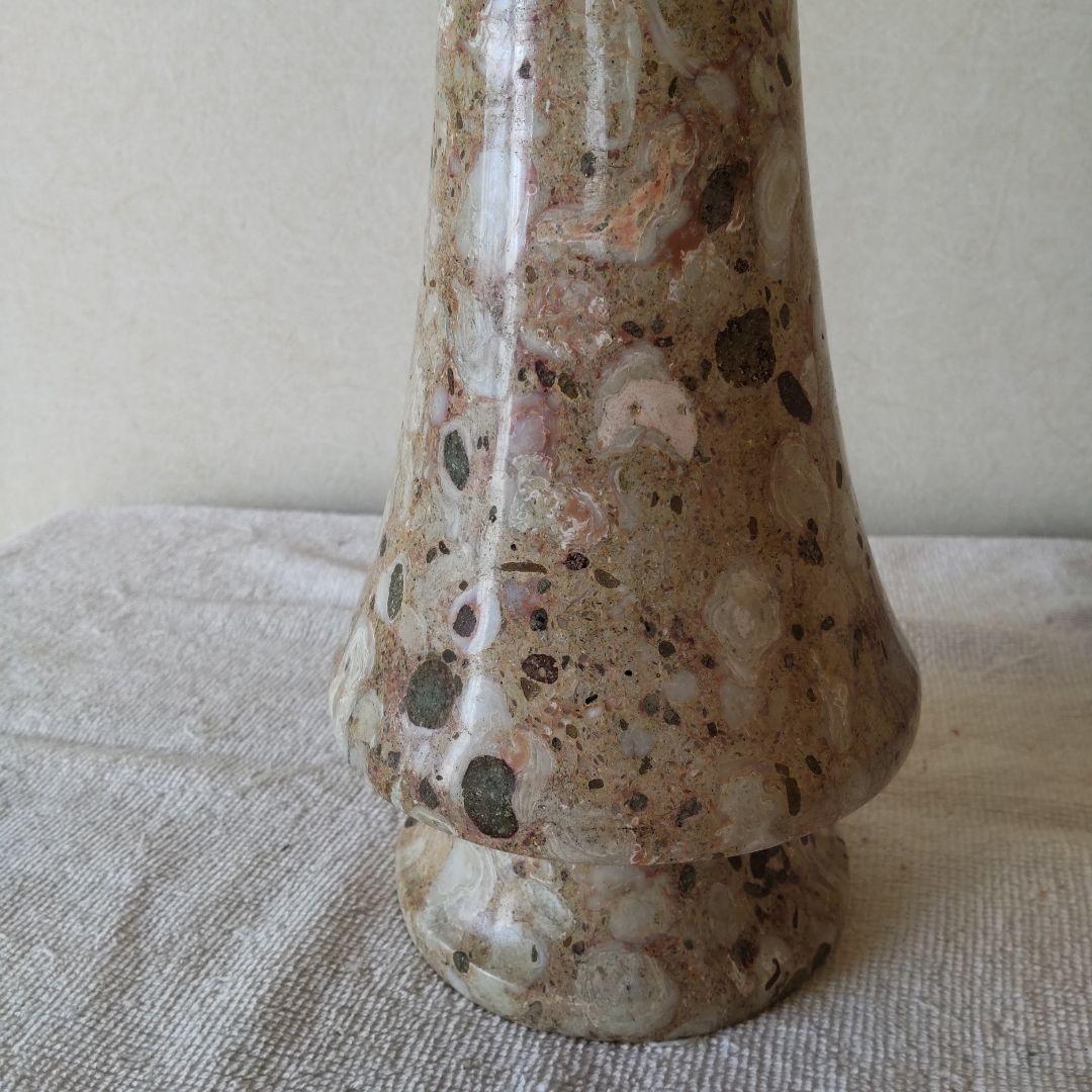 ストーンフラワーベース2㎏　オマケで猫のワインボトルの花瓶付き