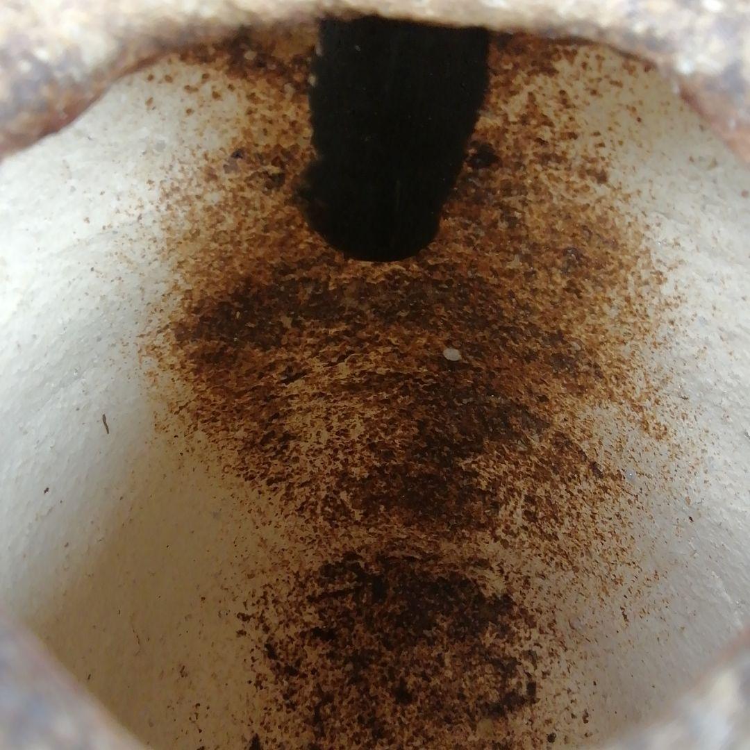 Ｗ２９２　花入　『信楽焼』『旅枕　掛花入』『古来窯　六代　上田直方 作』　共箱