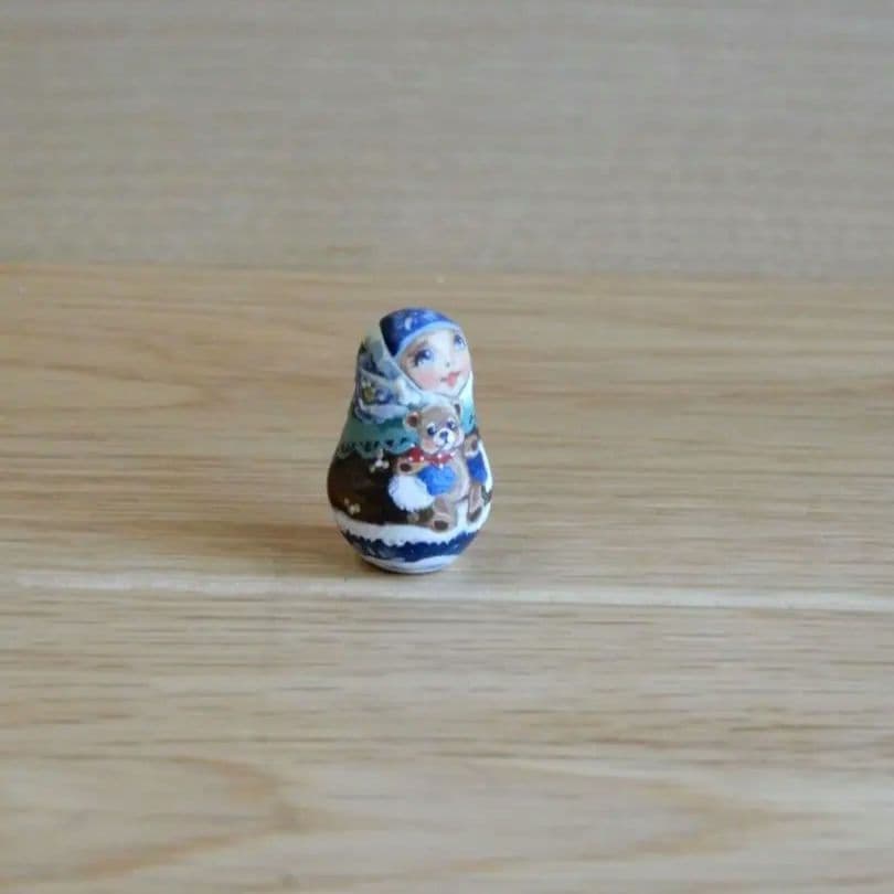 スヴェトラーナ・ニコラエヴァ　マトリョーシカ　～ 冬の友だち【5p】～　作家もの