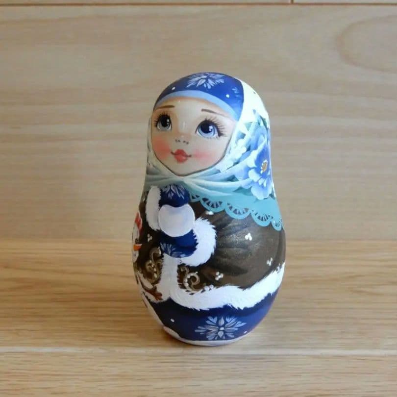 スヴェトラーナ・ニコラエヴァ　マトリョーシカ　～ 冬の友だち【5p】～　作家もの