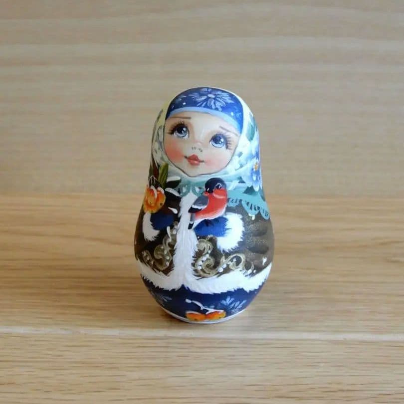 スヴェトラーナ・ニコラエヴァ　マトリョーシカ　～ 冬の友だち【5p】～　作家もの
