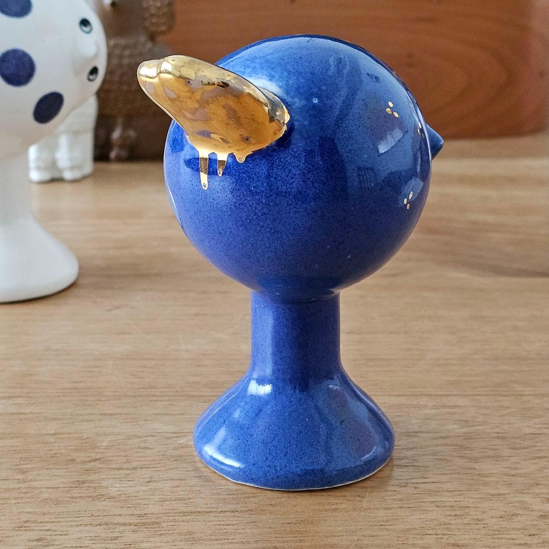 リサラーソン　テクラ　Bird　tekla　ブルー　置物