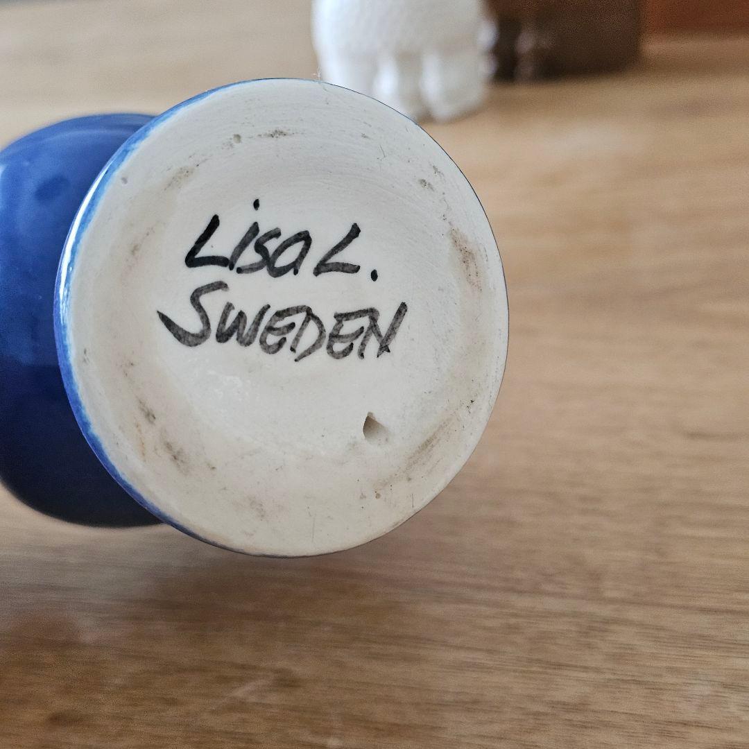 リサラーソン　テクラ　Bird　tekla　ブルー　置物