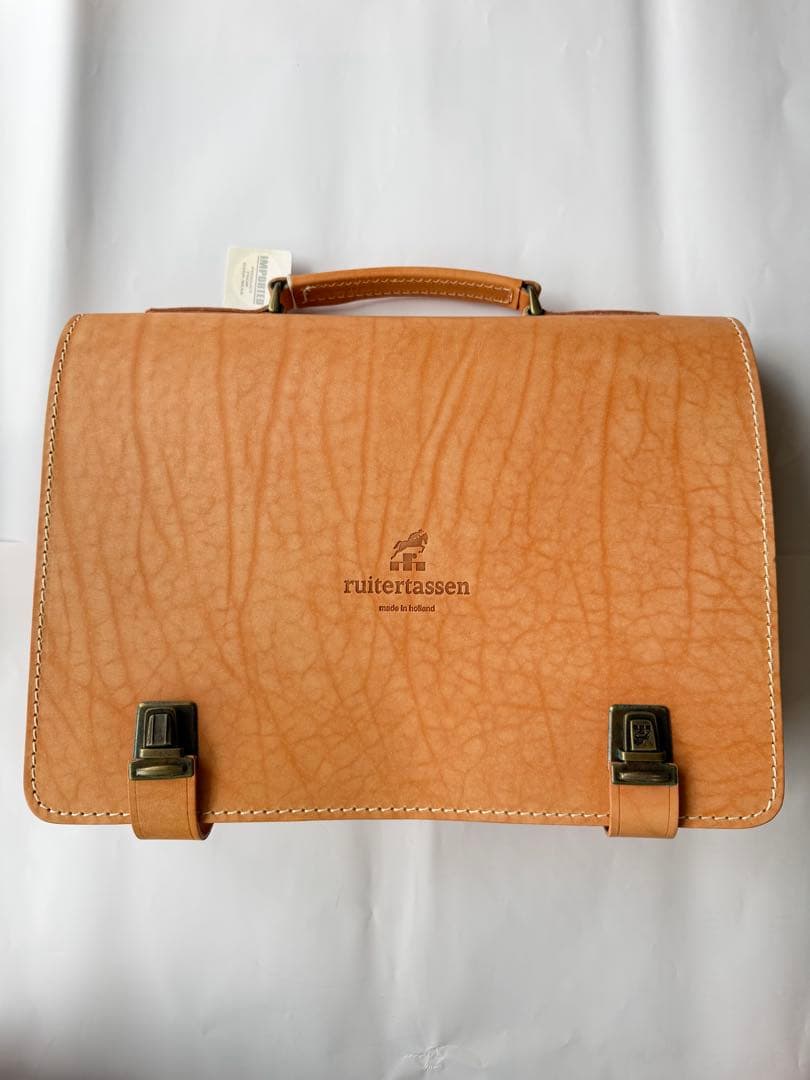 千*眼様 未使用品 ruitertassen 天然ヌメ革 書類鞄 本革 オランダ