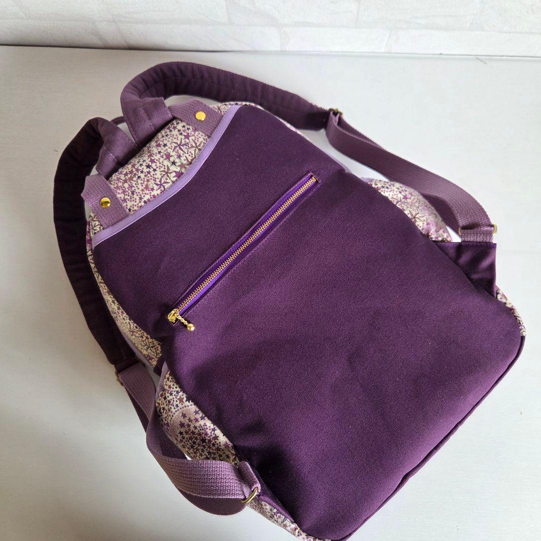 たまやん様　2way リュック(L)　帆布×リバティ　ハンドメイド